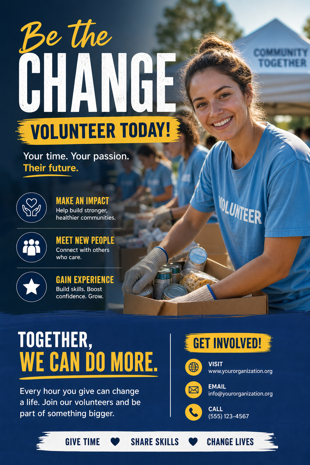 Volunteer Flyer — photo-realistic style flyer