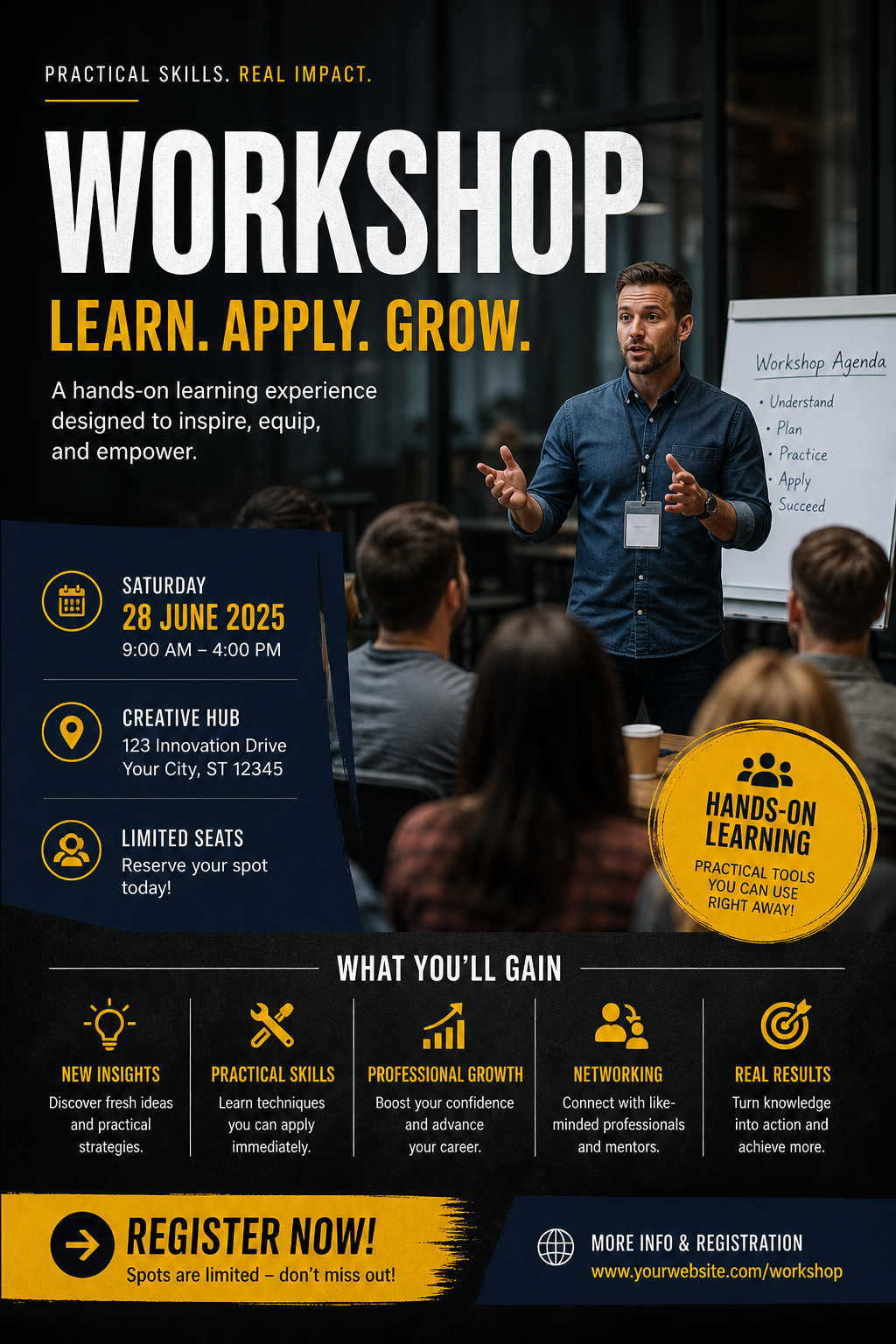 Workshop Flyer — photo-realistic style flyer