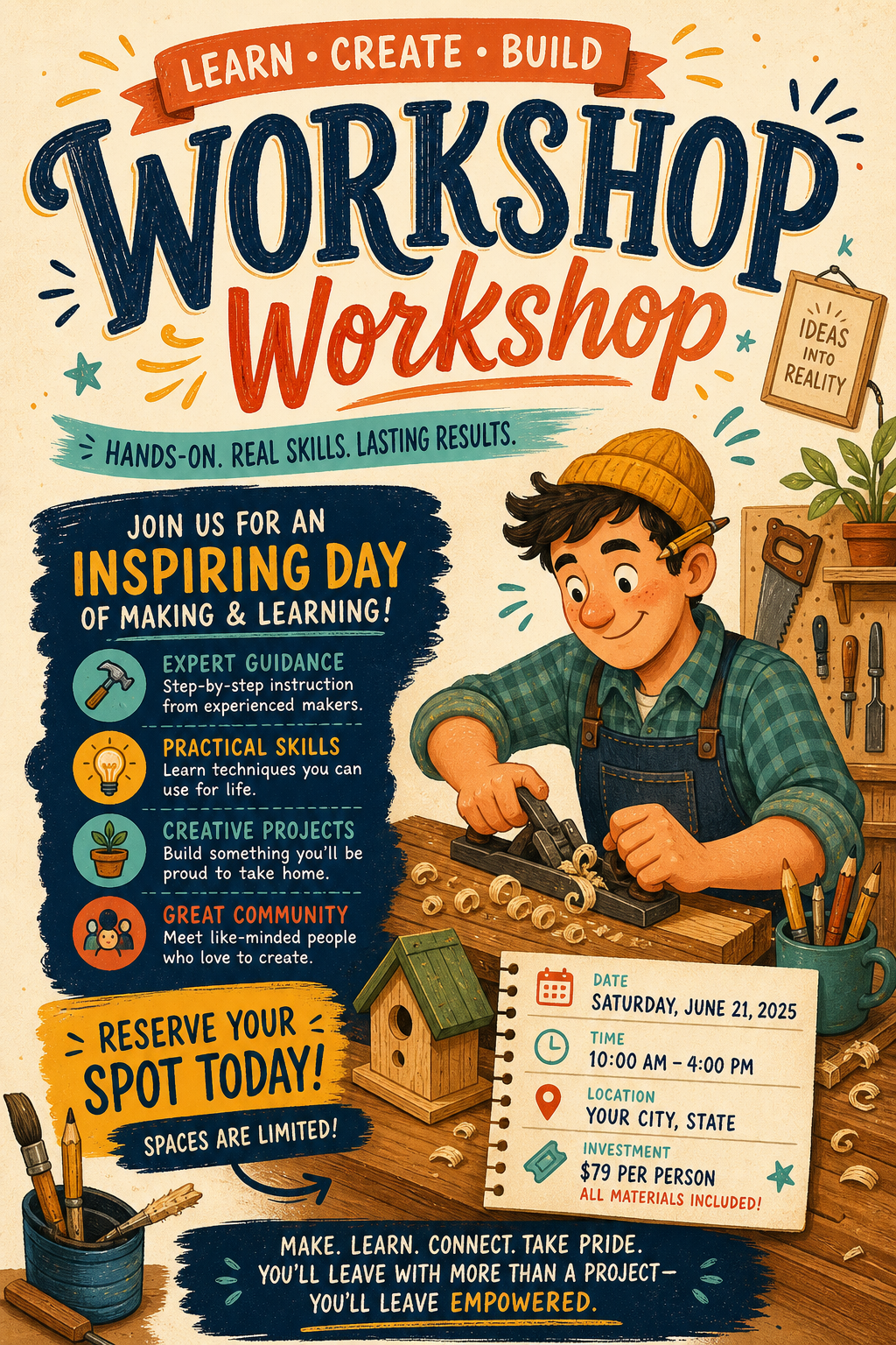 Workshop Flyer — illustration style flyer