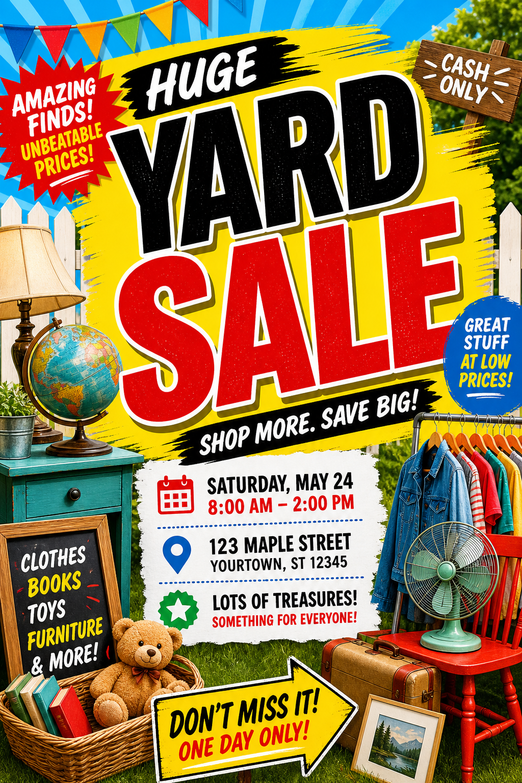 Yard Sale Flyer — vibrant style flyer