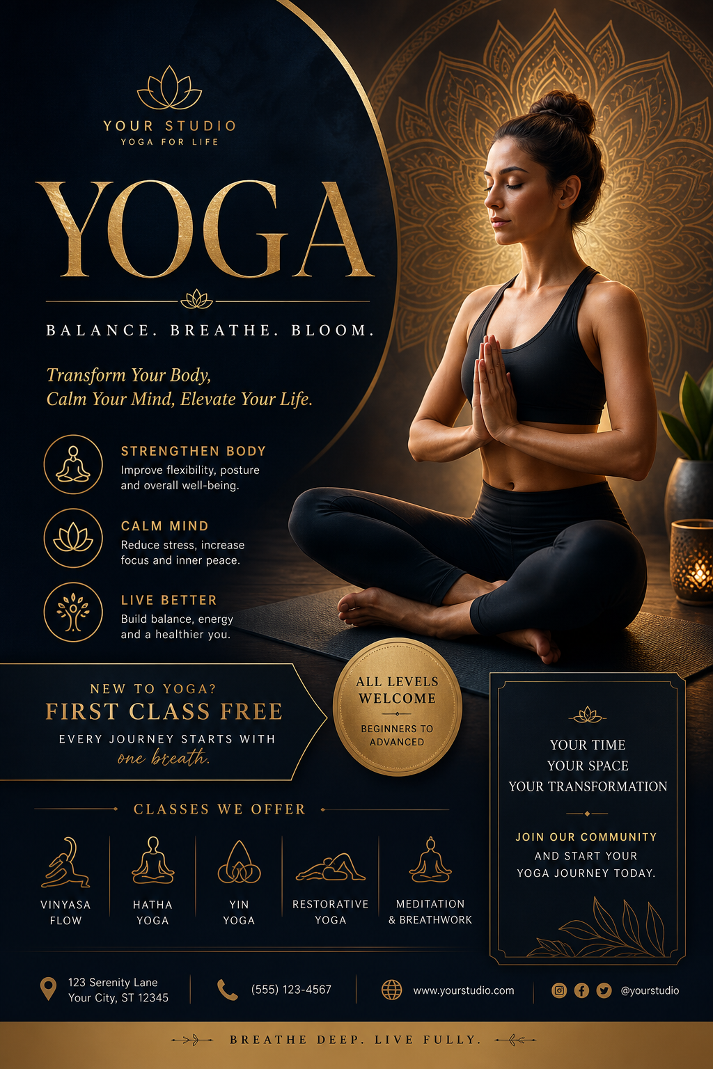 Yoga Flyer — elegant style flyer