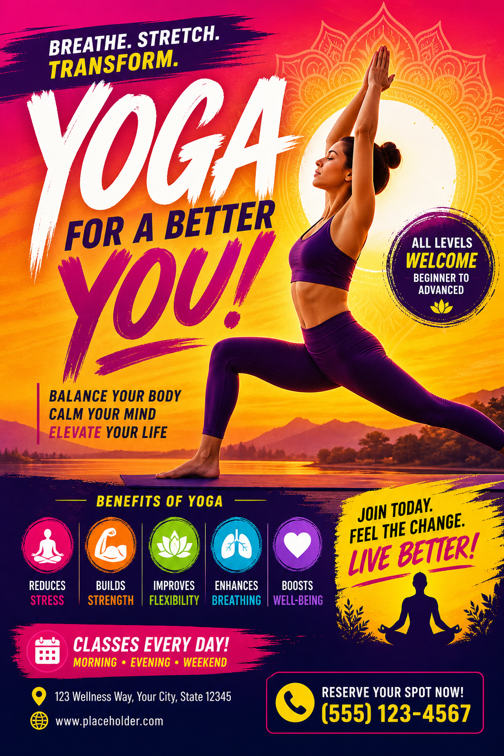 Yoga Flyer — vibrant style flyer