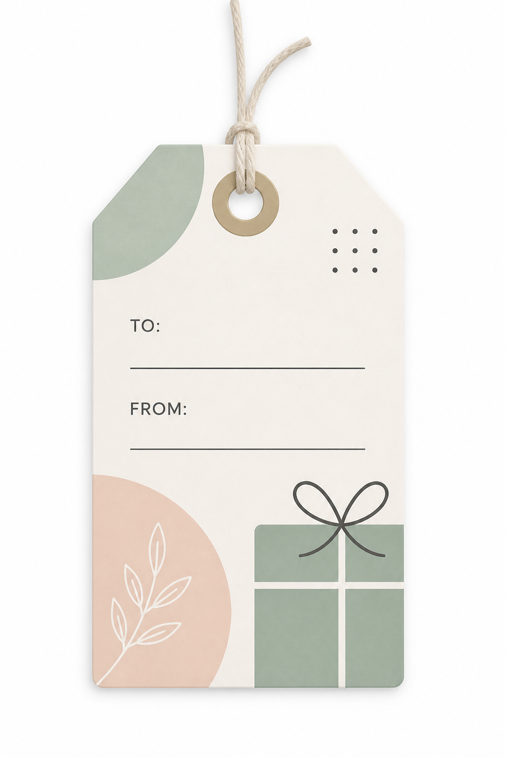 Gift Tag — modern style gift tag