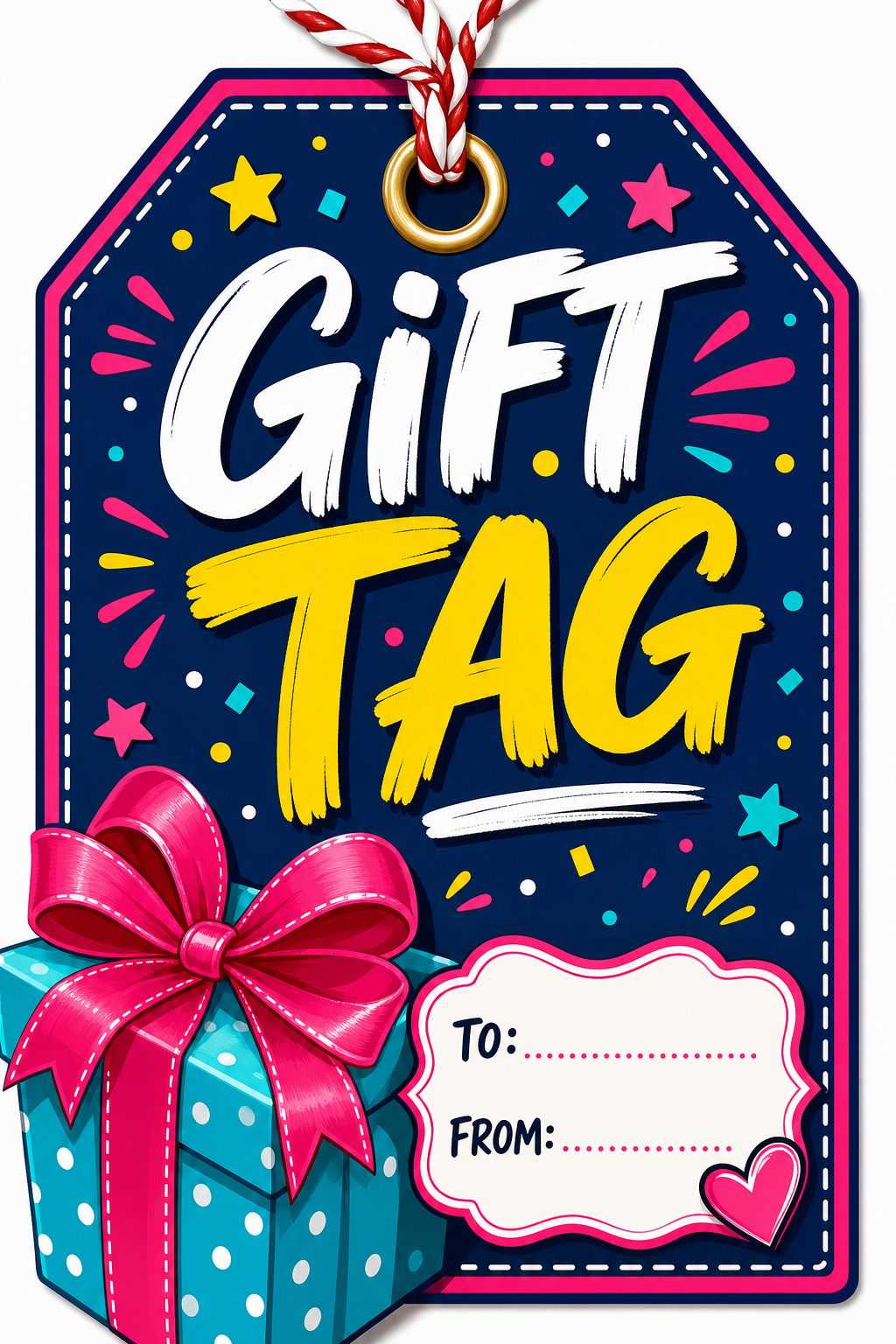 Gift Tag — vibrant style gift tag