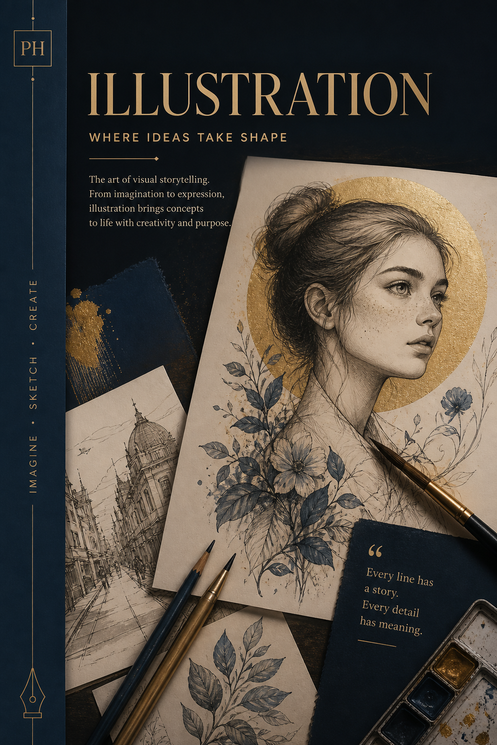 Illustration — elegant style illustrations