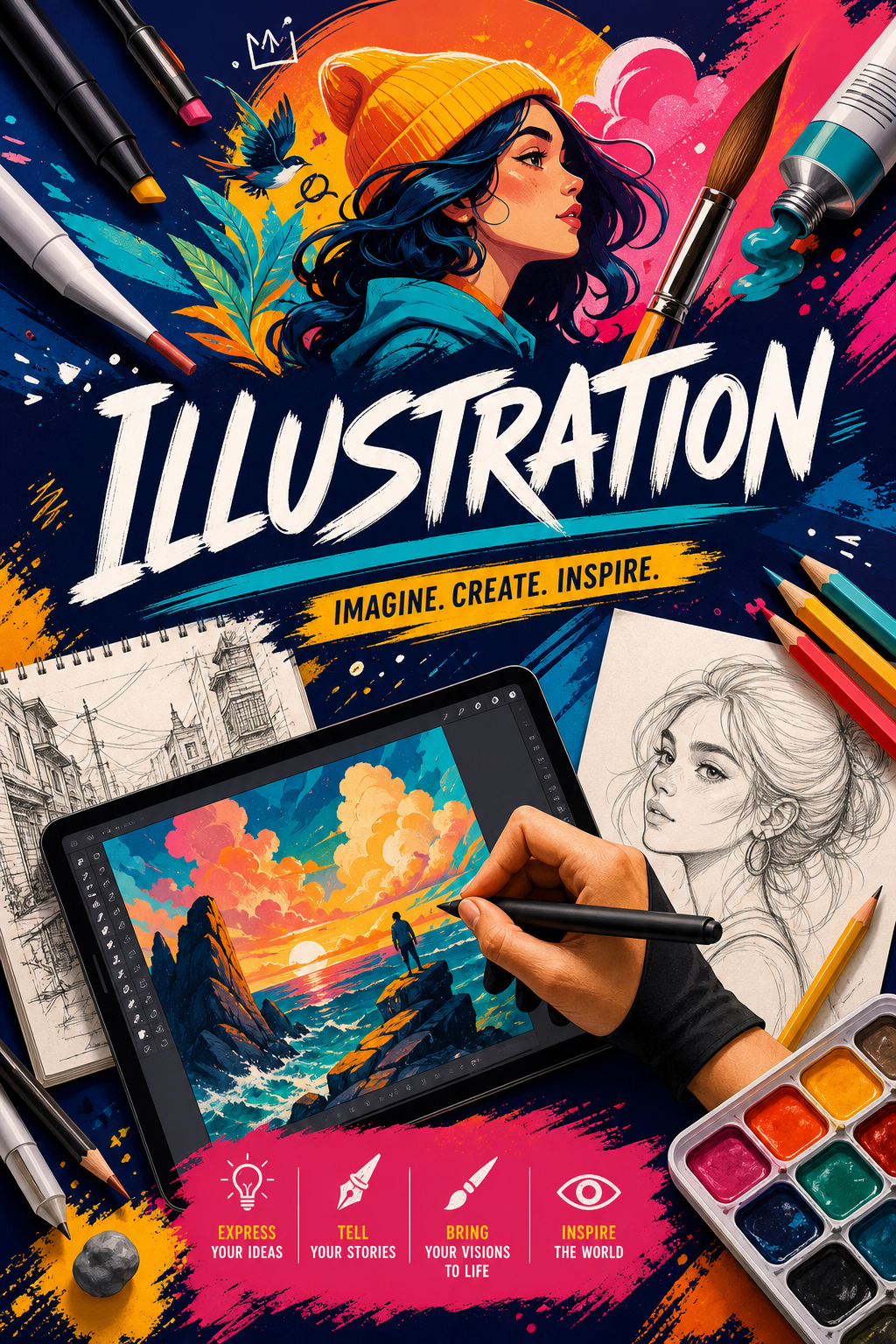 Illustration — vibrant style illustrations