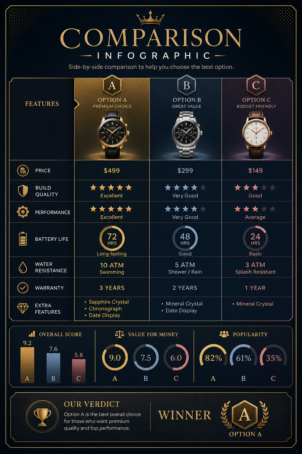 Comparison Infographic — elegant style infographic