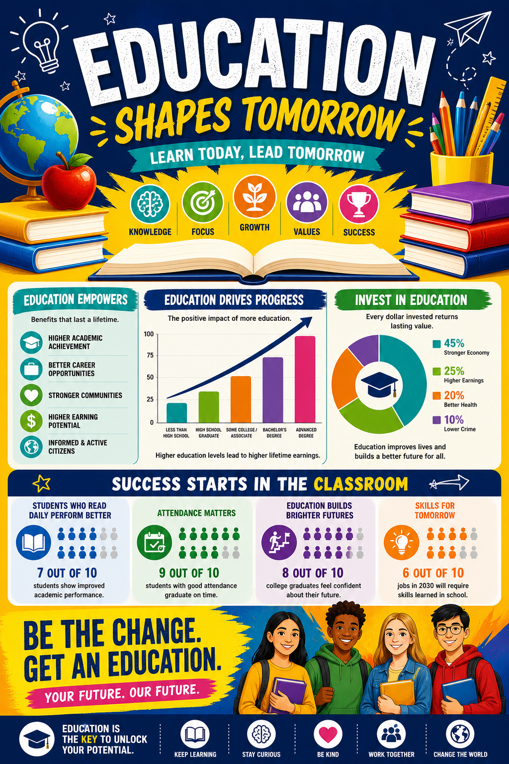 Education Poster — vibrant style infographic