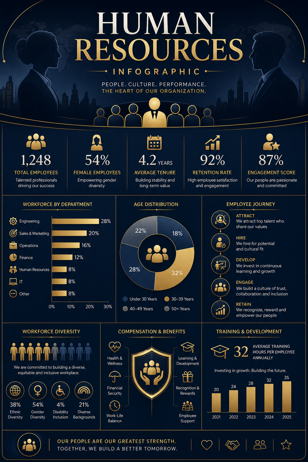 Human Resources Infographic — elegant style infographic