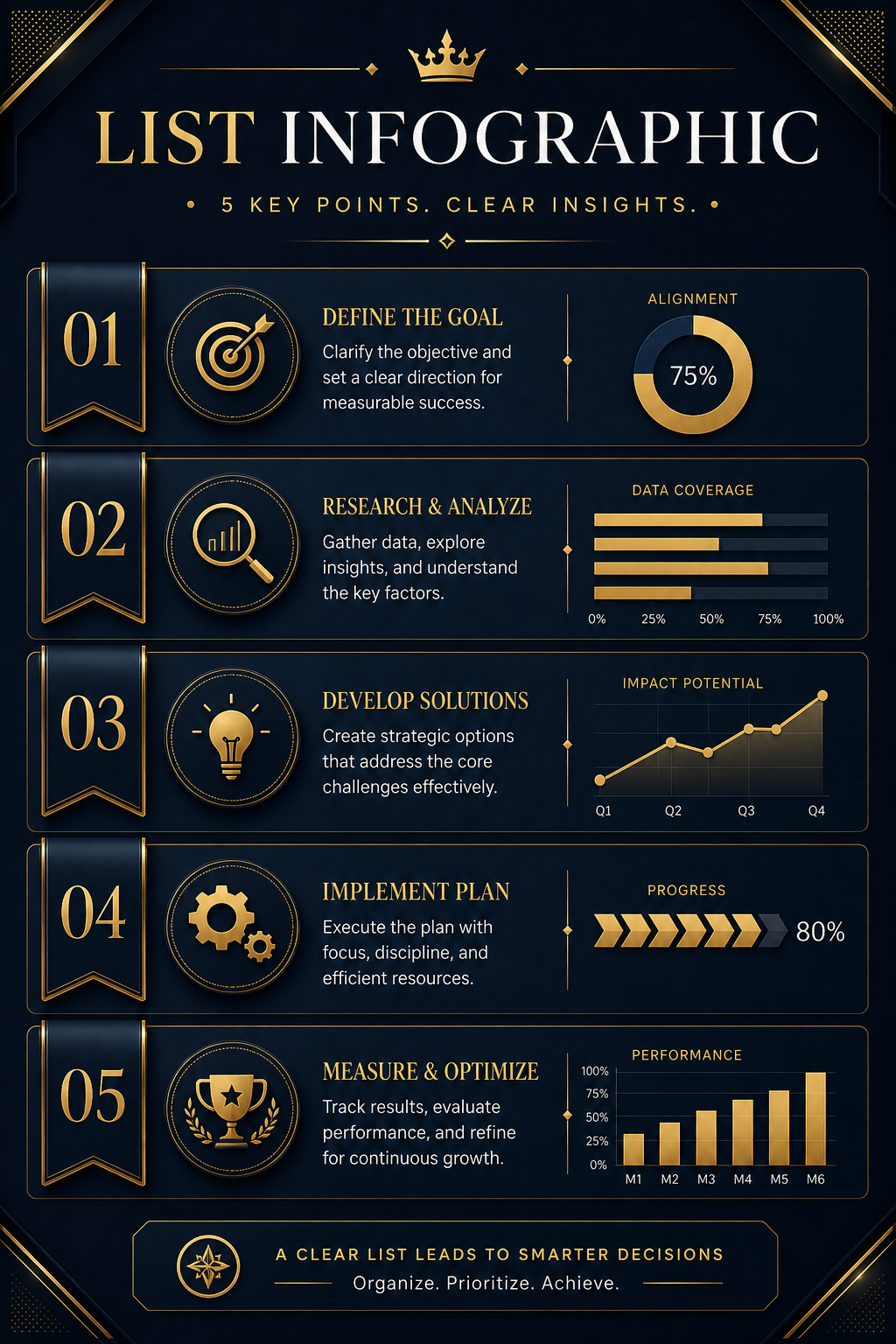 List Infographic — elegant style infographic