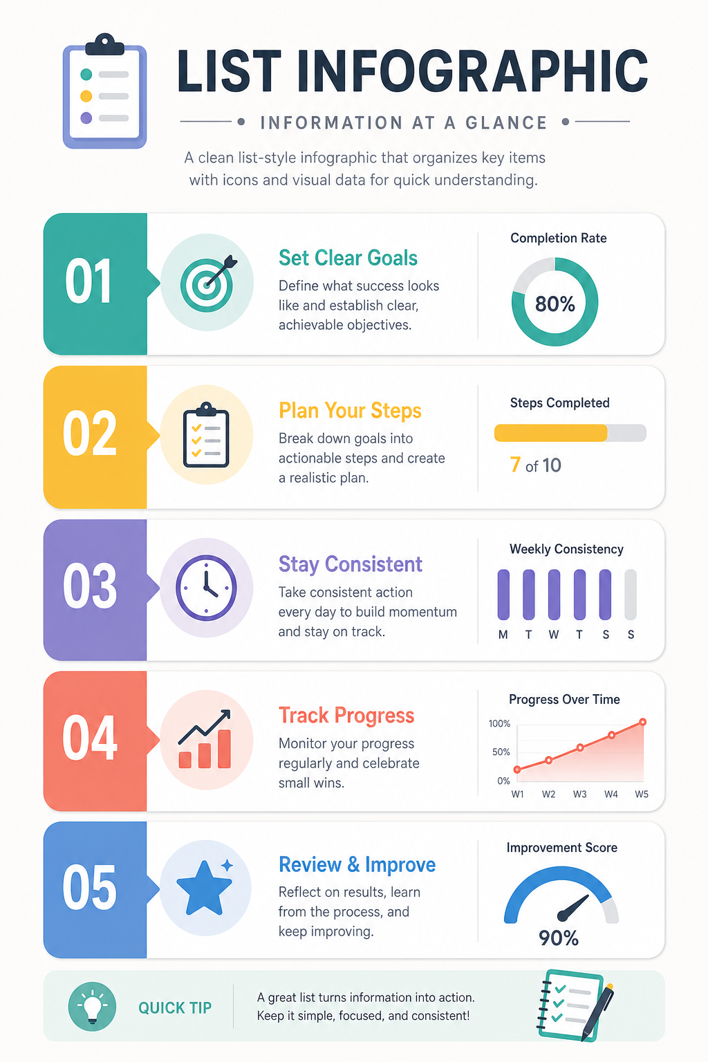 List Infographic — modern style infographic