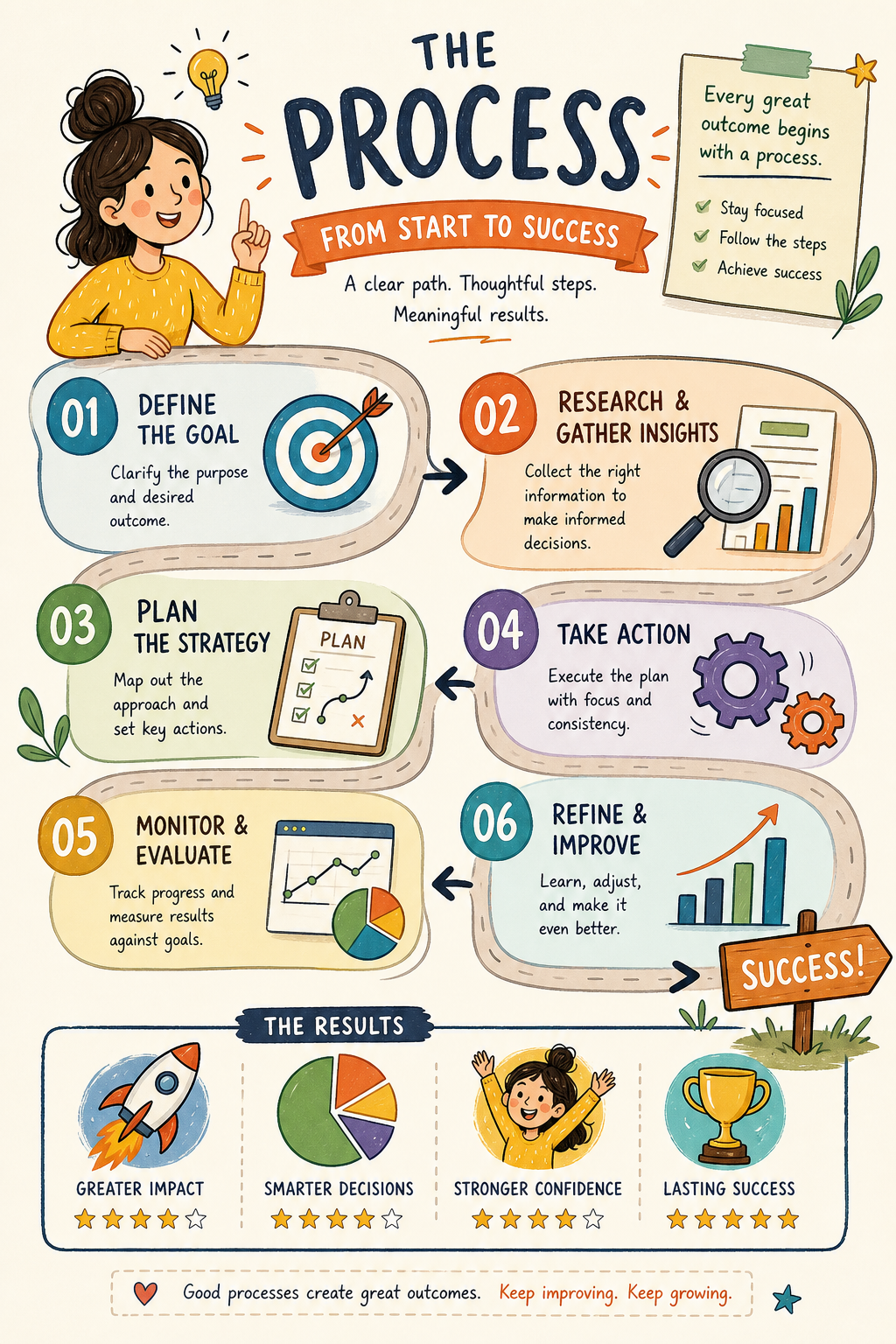Process Infographic — illustration style infographic