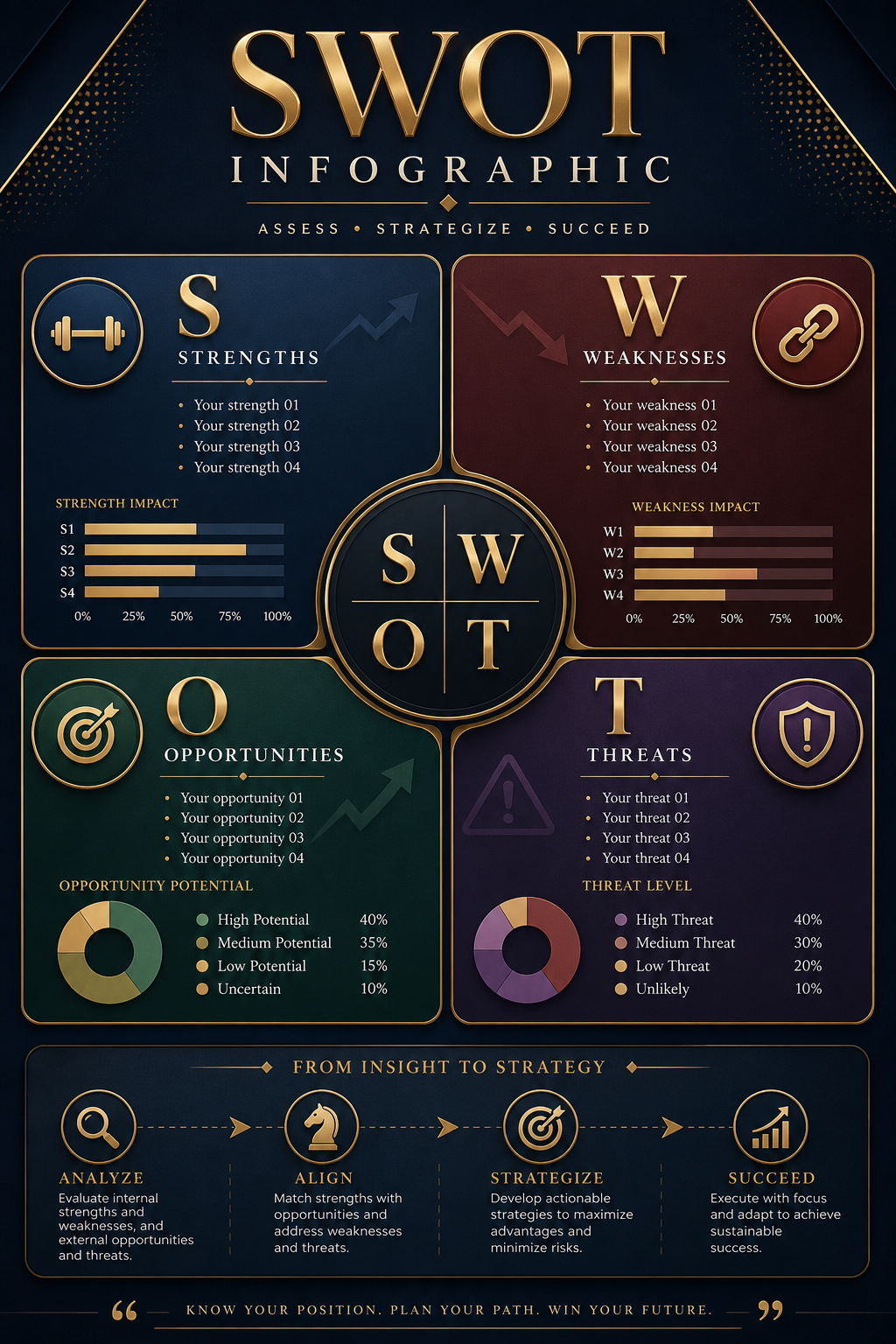 SWOT Infographic — elegant style infographic