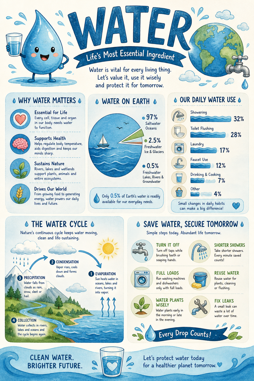 Water Infographic — illustration style infographic