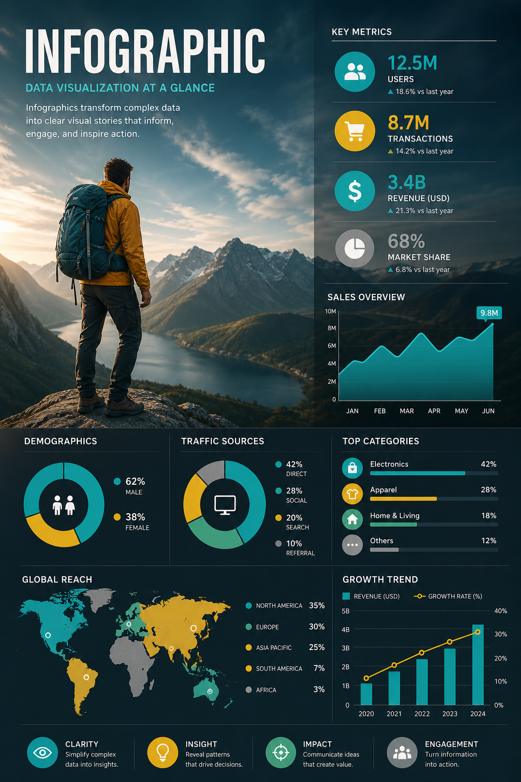 Infographic — photo-realistic style infographic