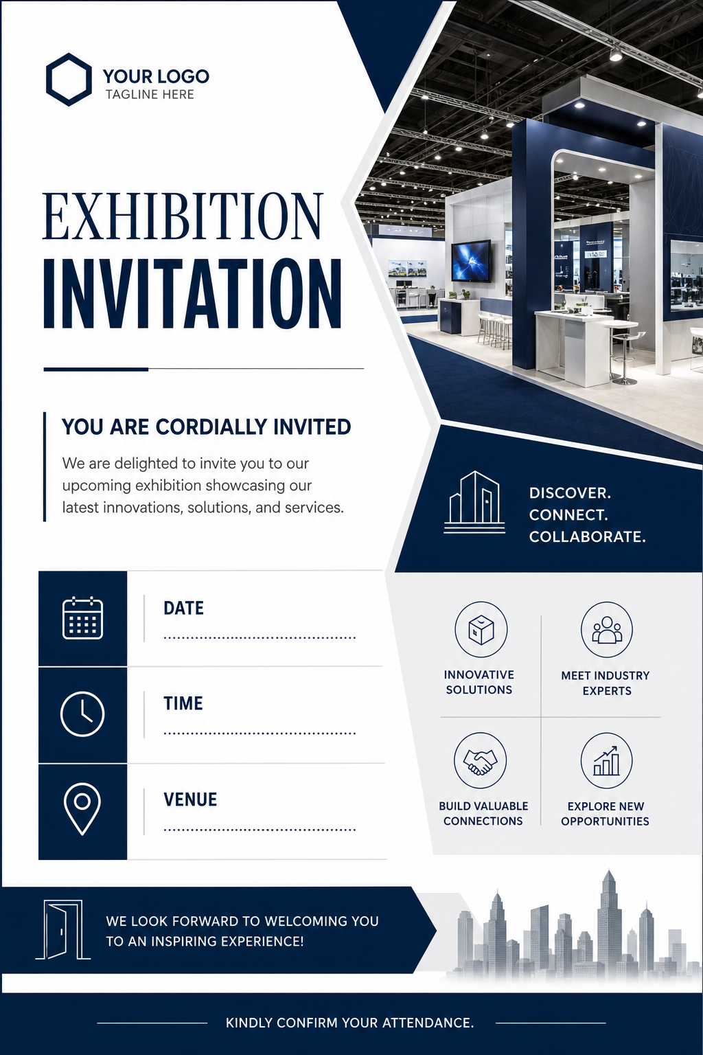 Exhibition Invitation — corporate style invitation card