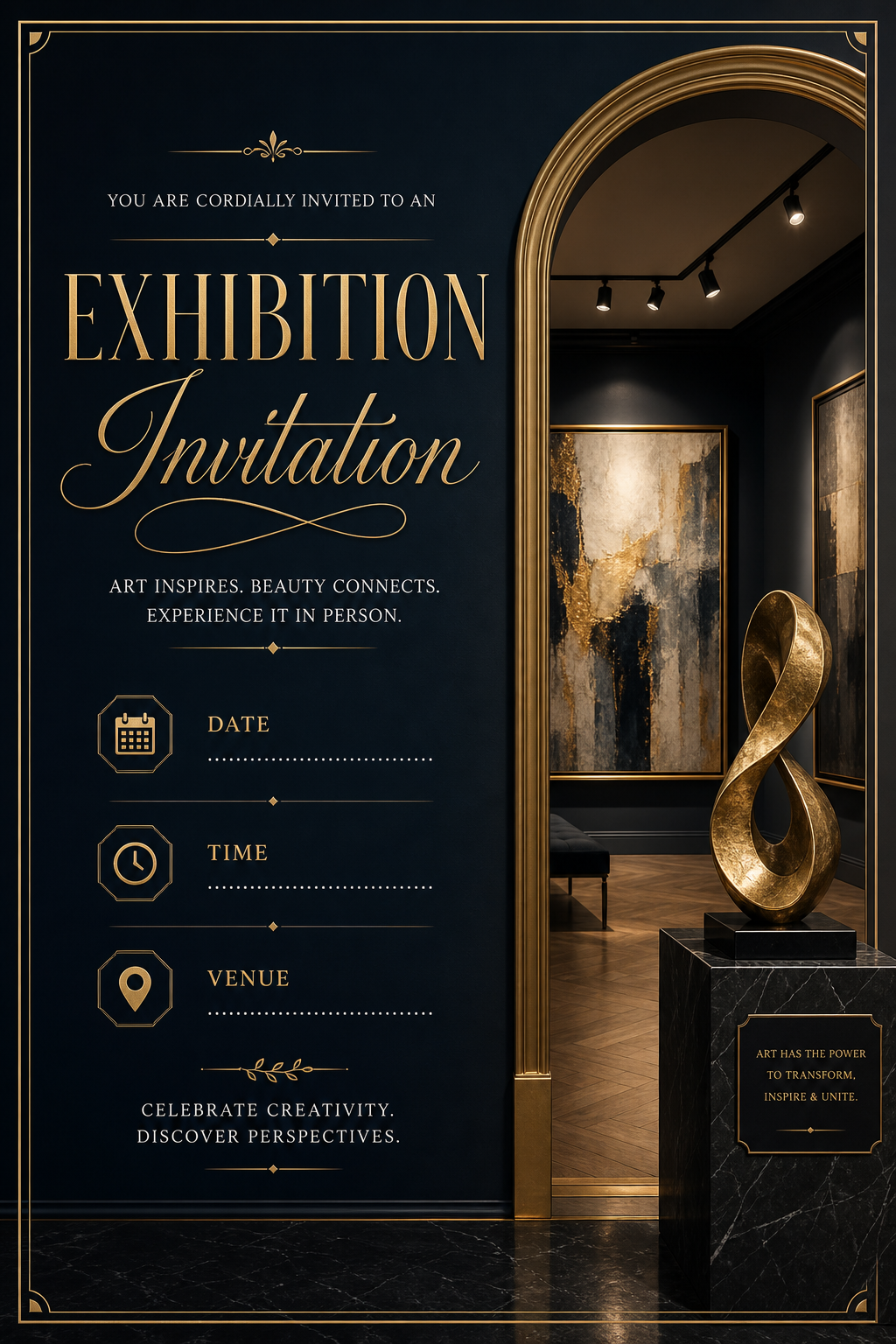 Exhibition Invitation — elegant style invitation card