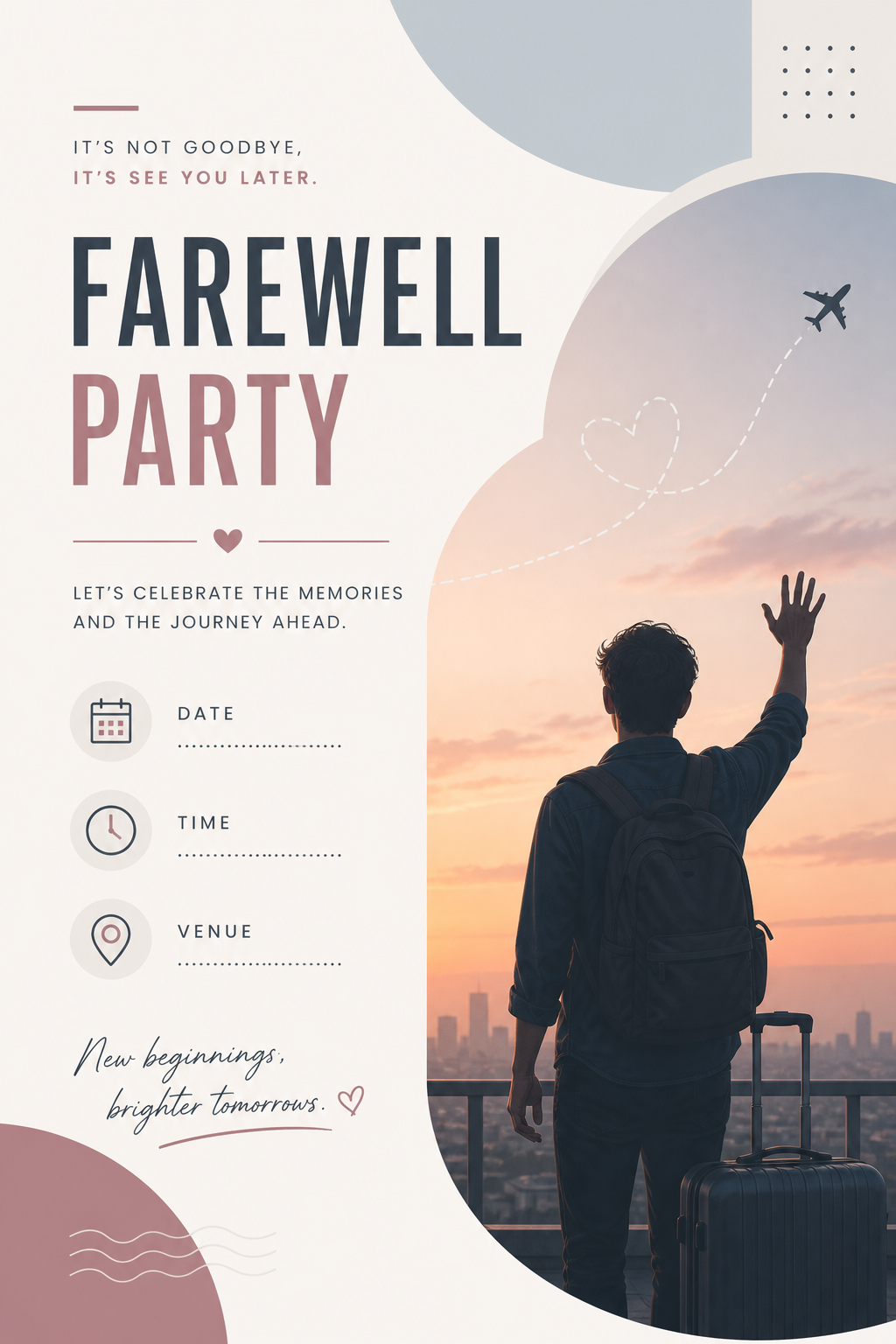 Farewell Party — modern style invitation card
