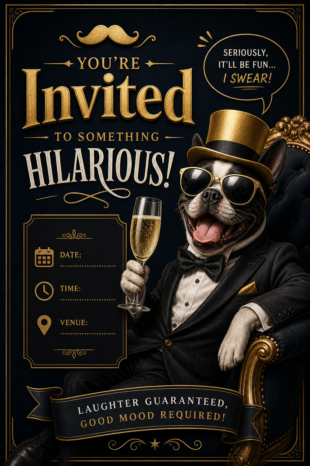 Funny Invitation — elegant style invitation card