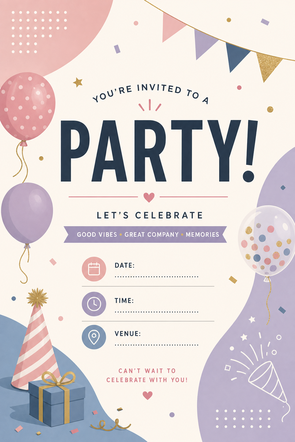 Party Invitation — modern style invitation card