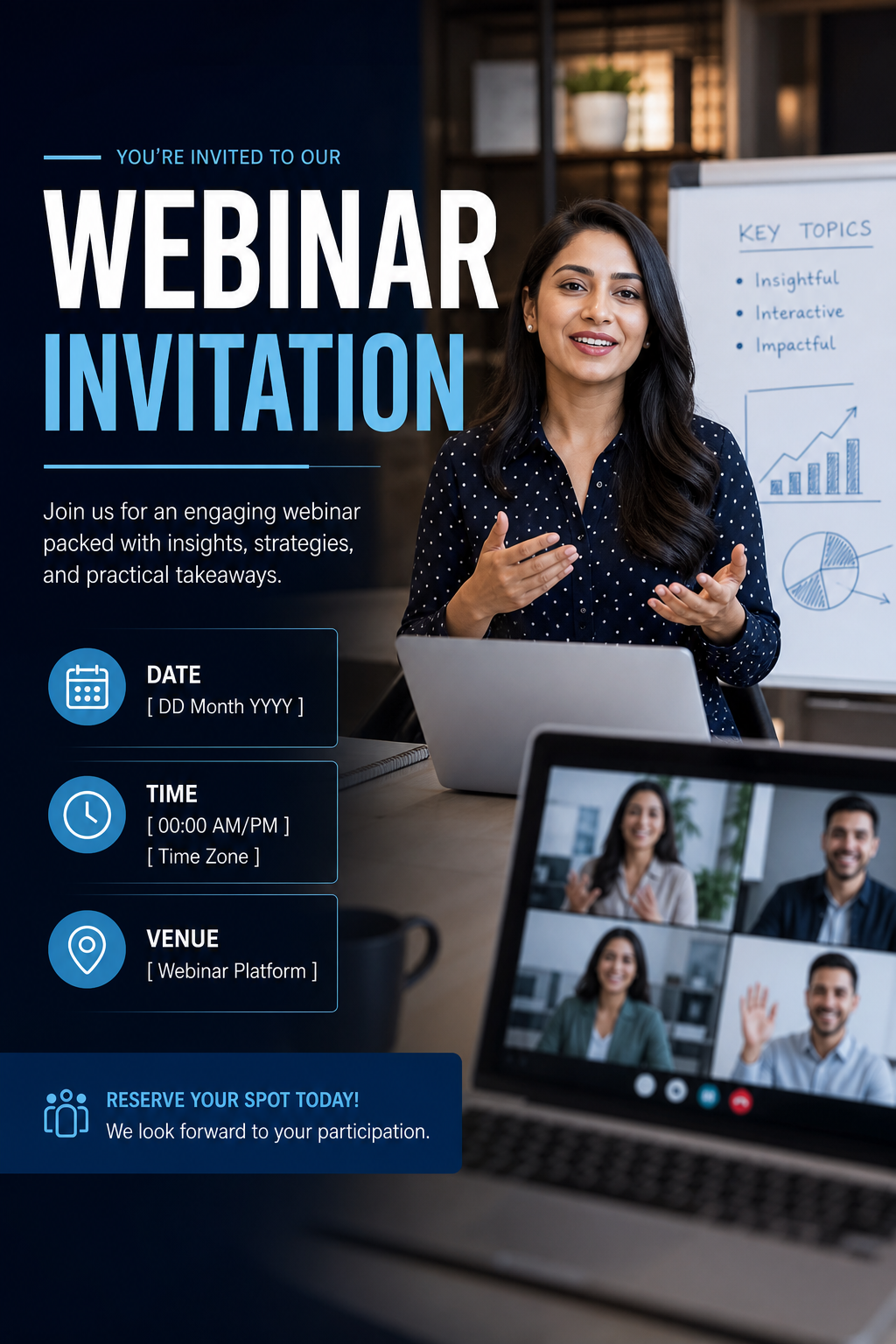 Webinar Invitation — photo-realistic style invitation card