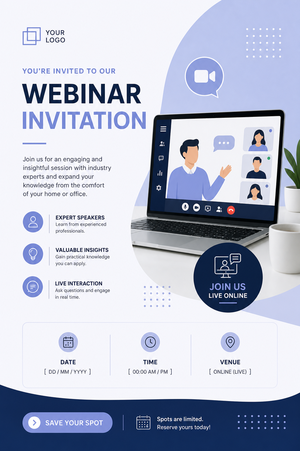 Webinar Invitation — modern style invitation card