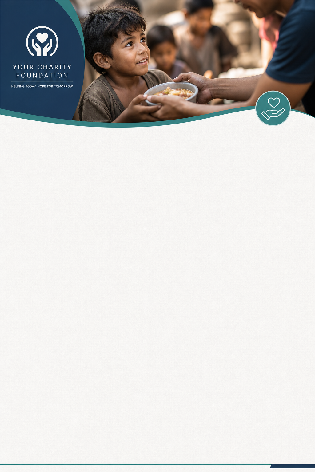 Charity Letterhead — photo-realistic style letterhead