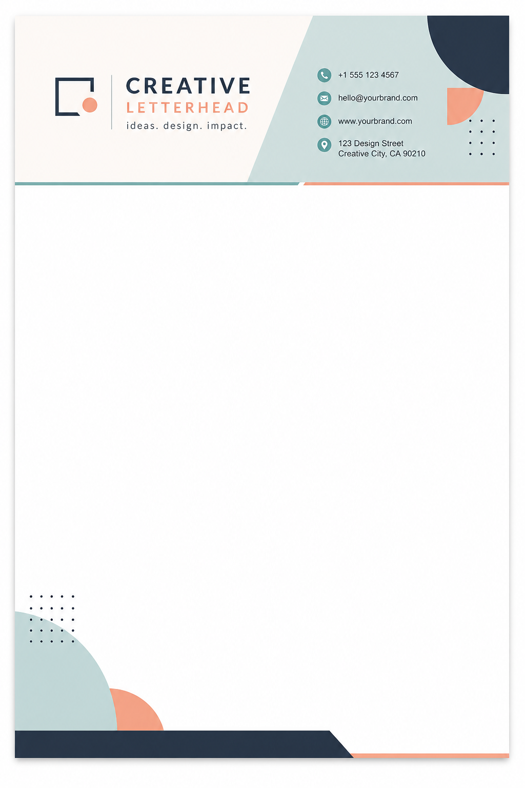 Creative Letterhead — modern style letterhead