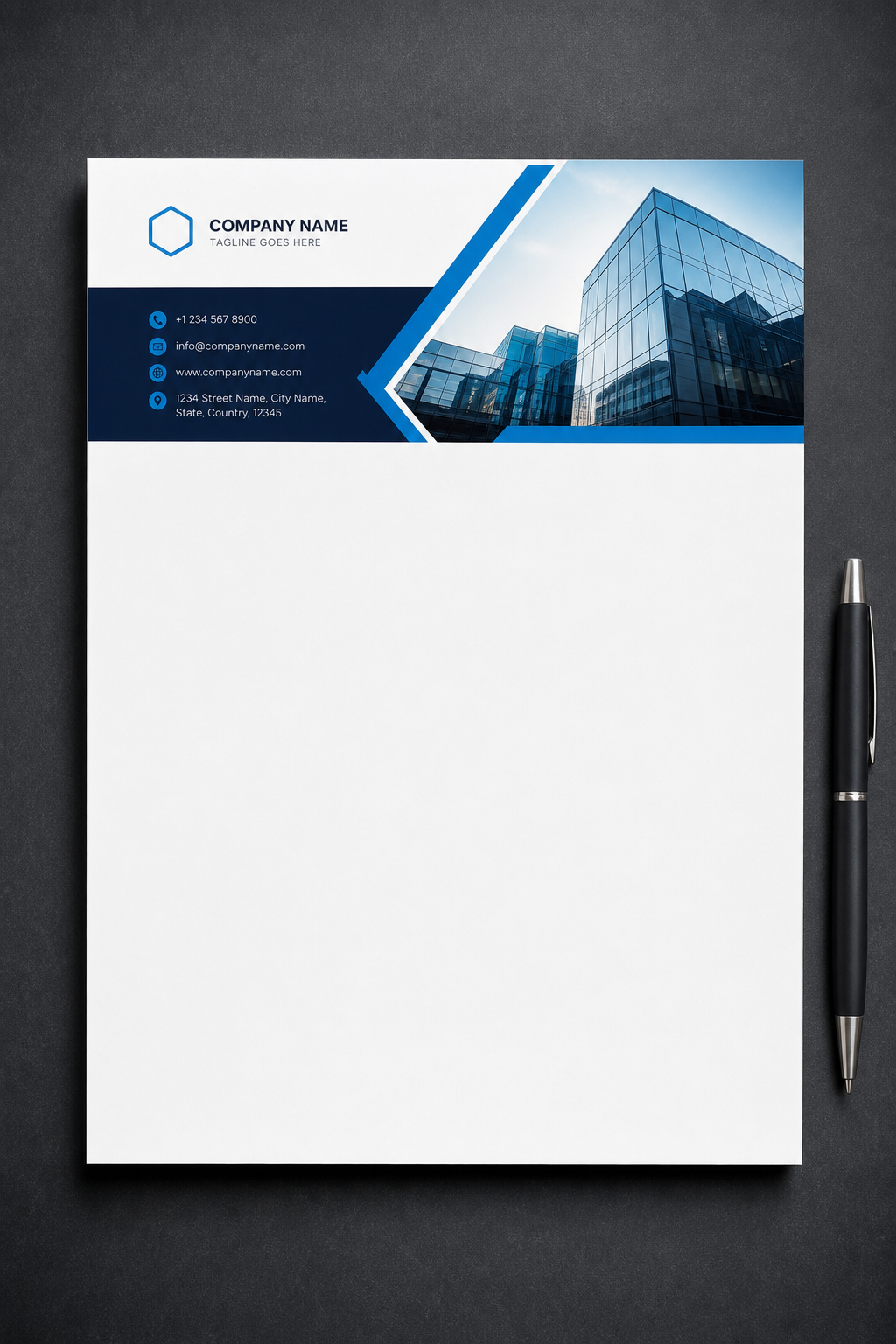 Creative Letterhead — photo-realistic style letterhead