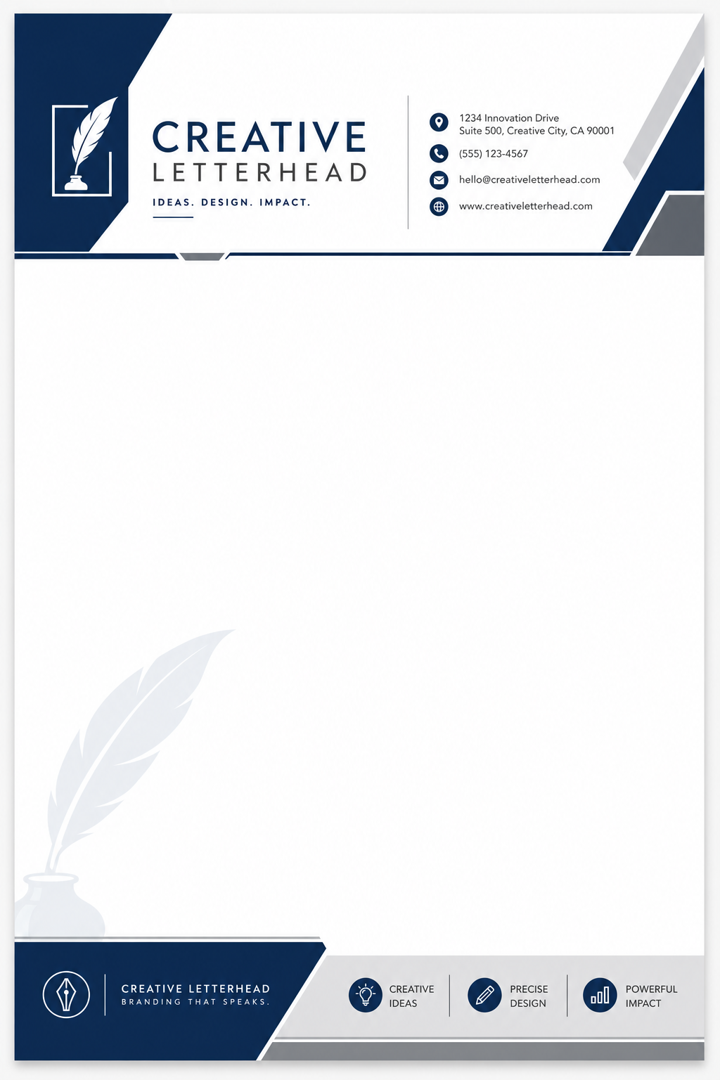 Creative Letterhead — corporate style letterhead