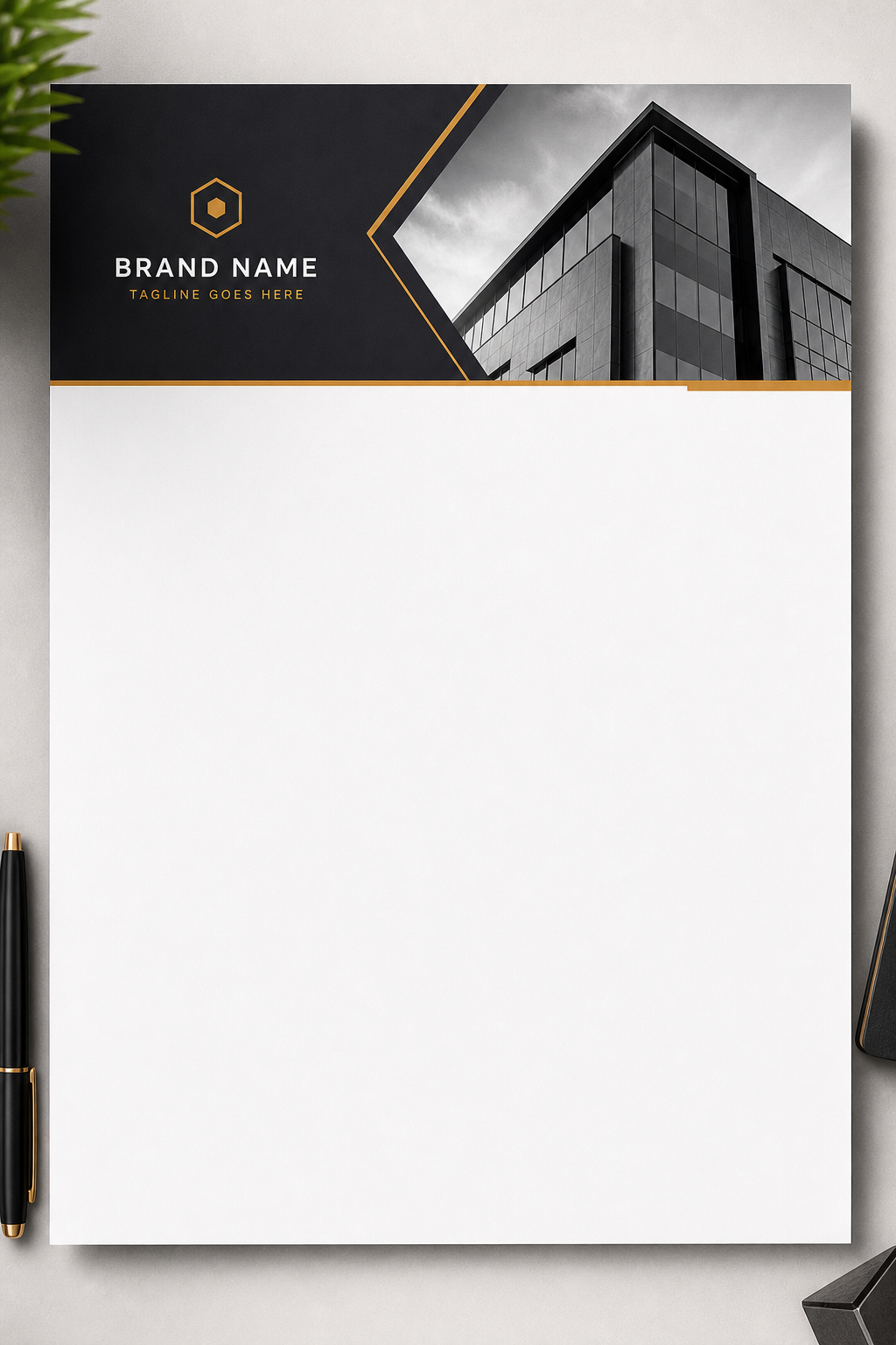 Graphic Design Letterhead — photo-realistic style letterhead