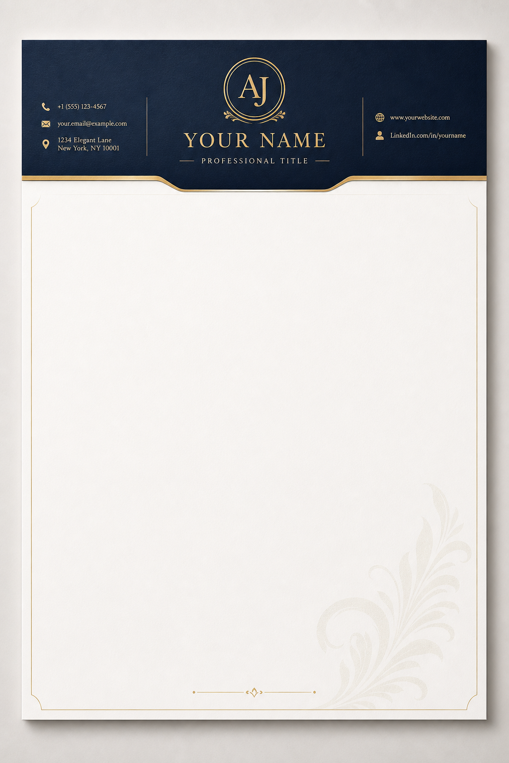 Personal Letterhead — elegant style letterhead