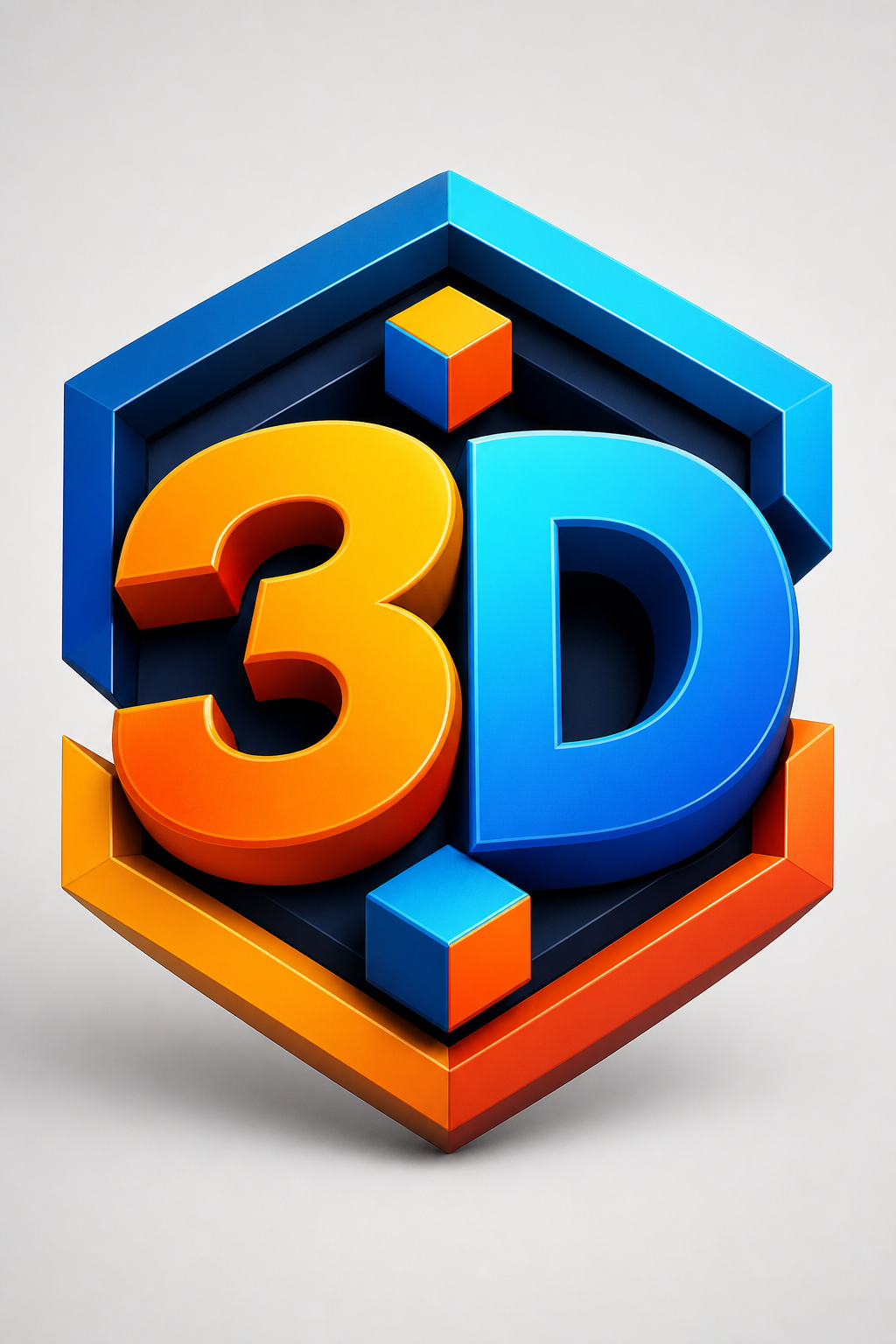 3D Logo — vibrant style logo concept