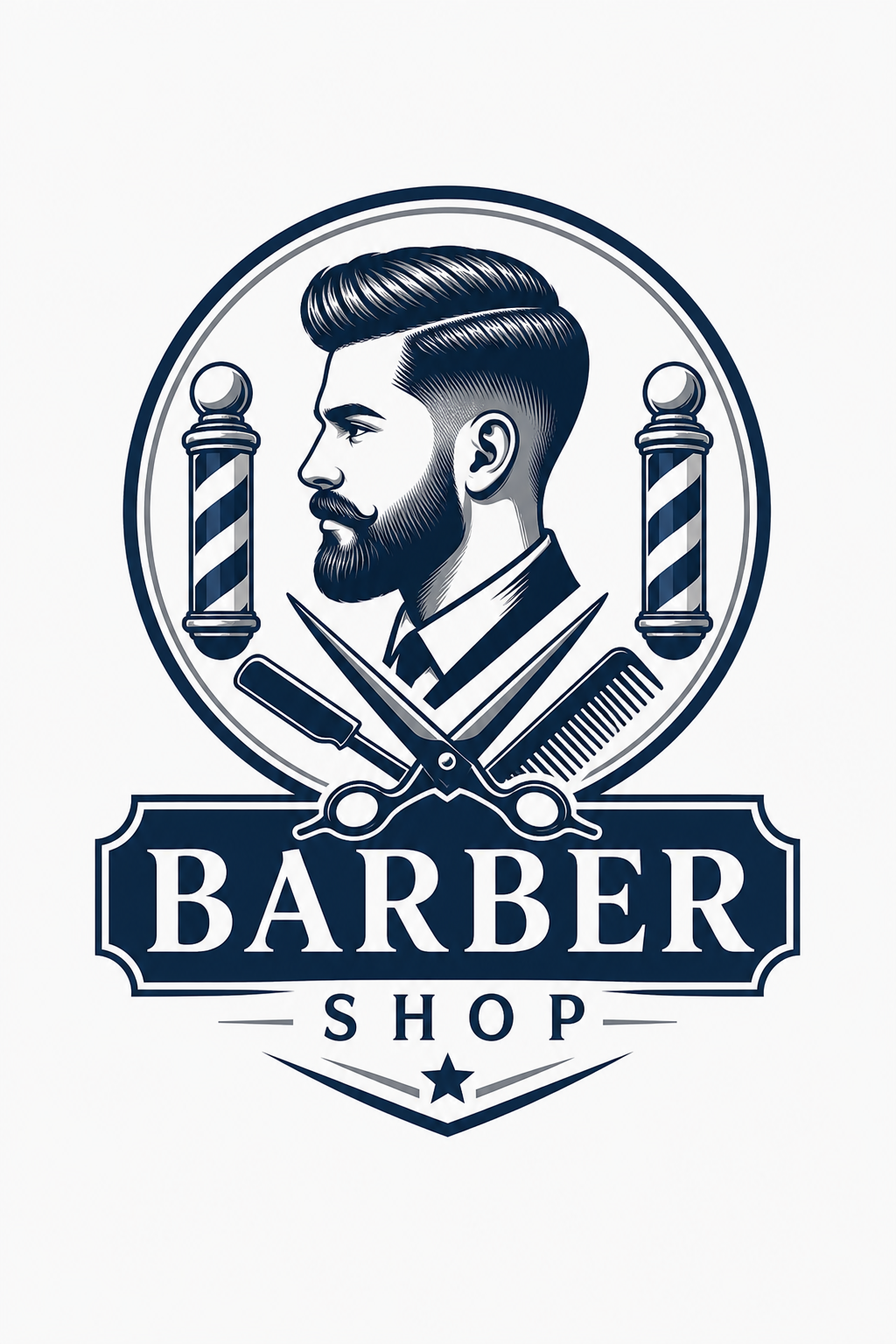 Barber Shop Logo — corporate style logo concept