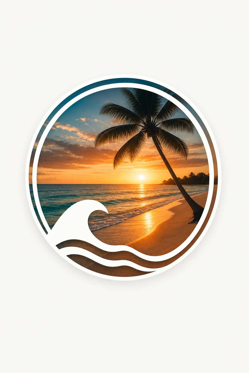 Beach Logo — photo-realistic style logo concept