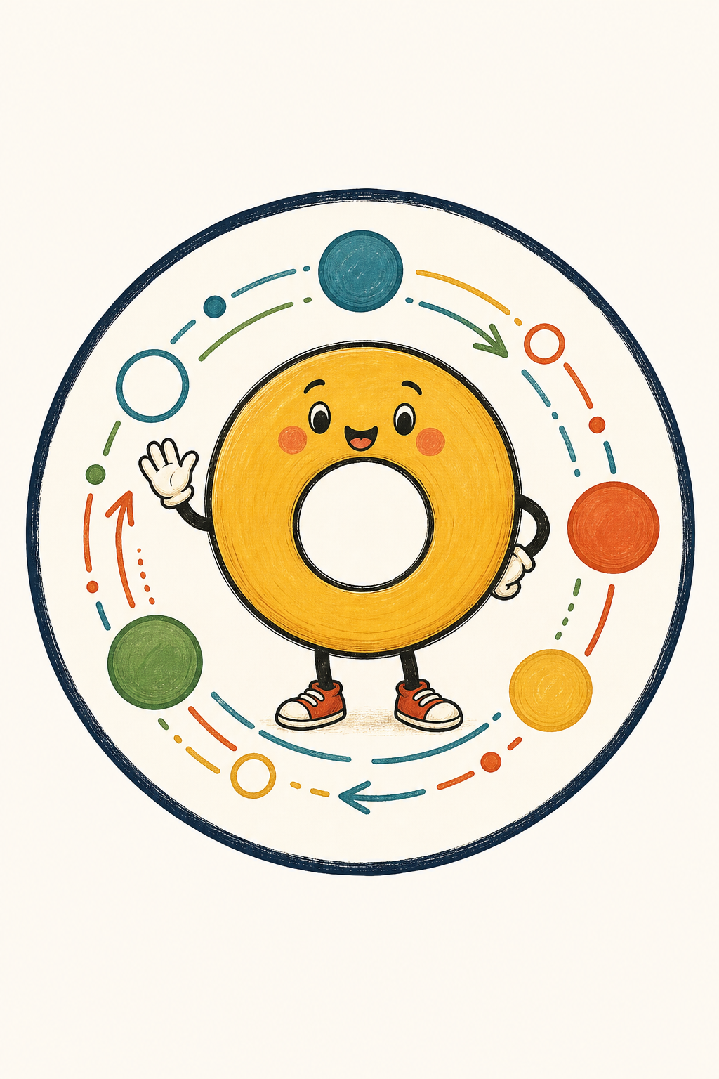 Circular Logo — illustration style logo concept