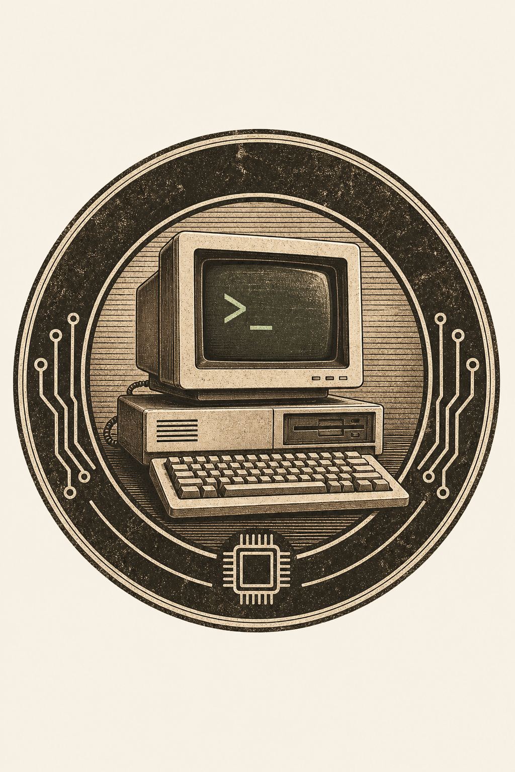Computer Logo — vintage style logo concept
