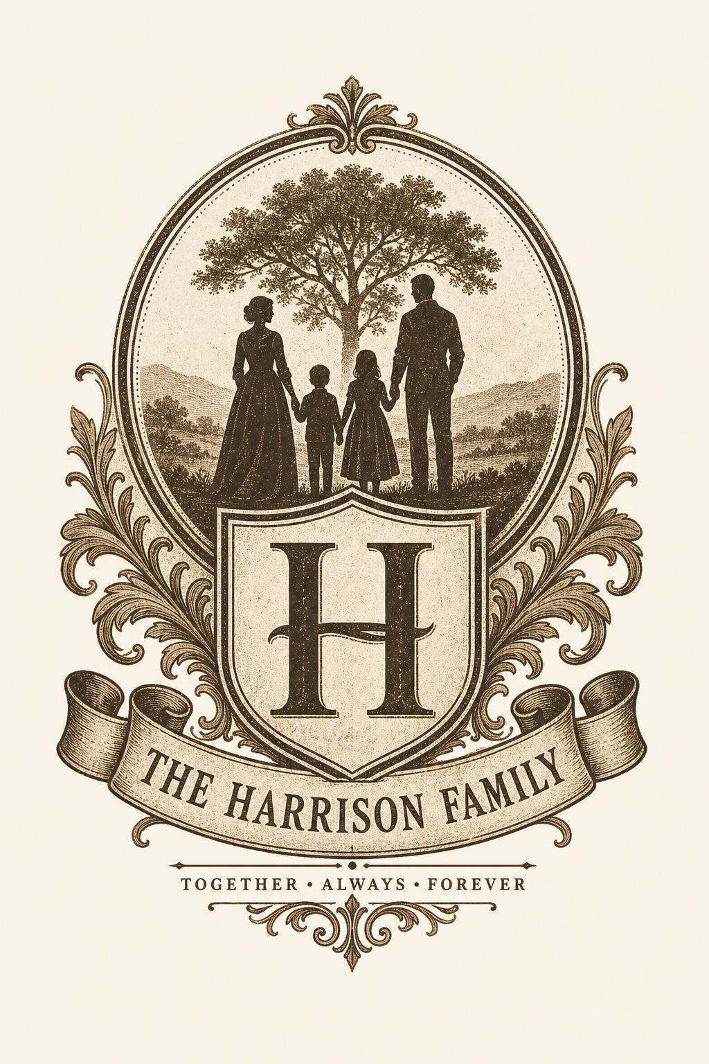 Family Logo — vintage style logo concept