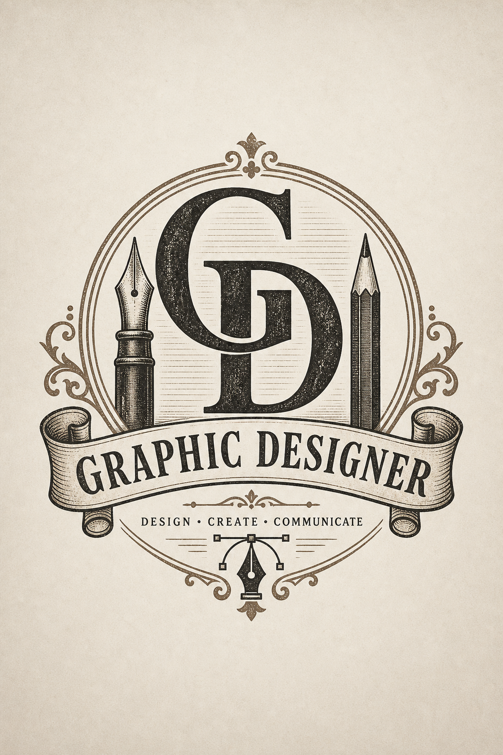 Graphic Designer Logo — vintage style logo concept