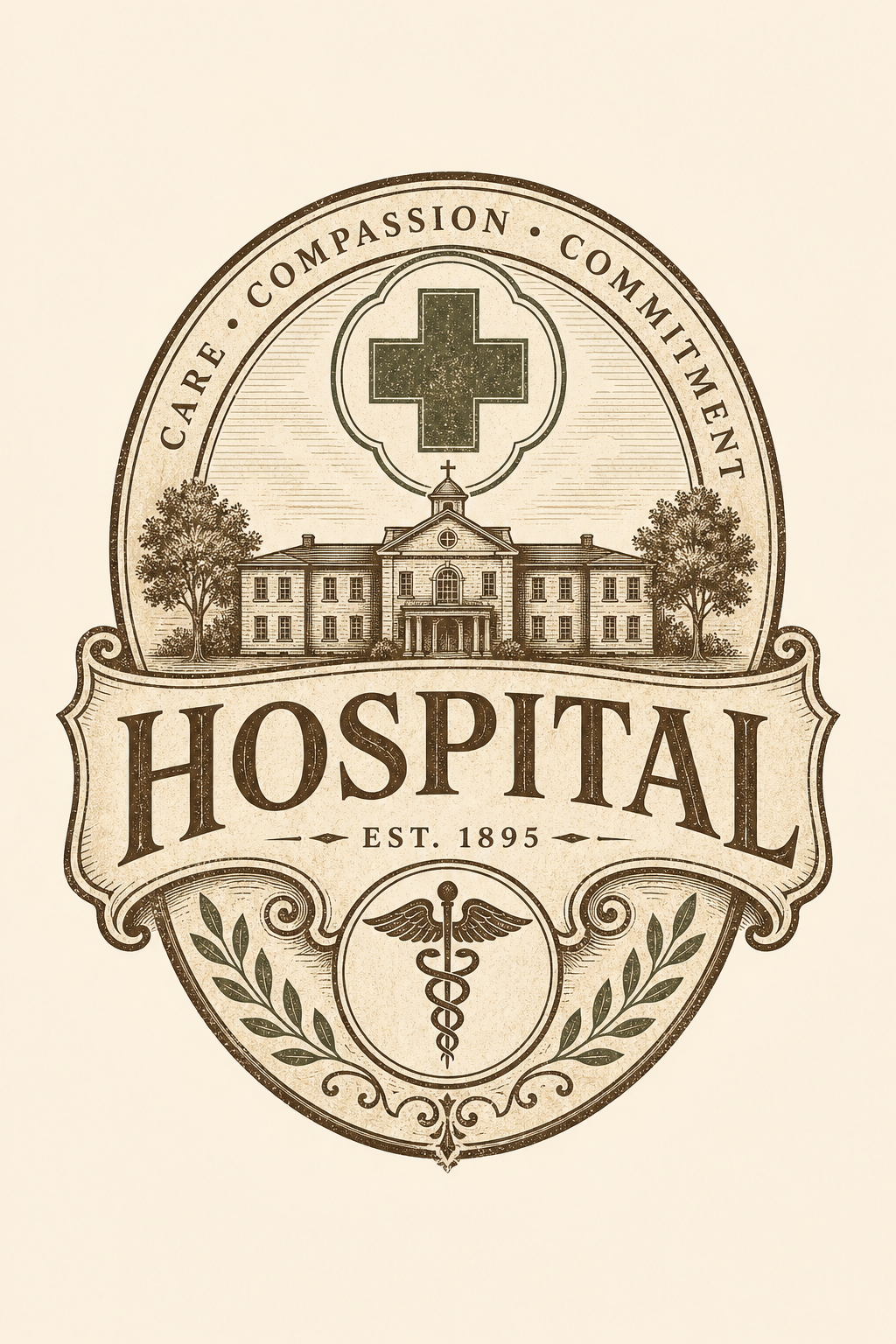 Hospital Logo — vintage style logo concept