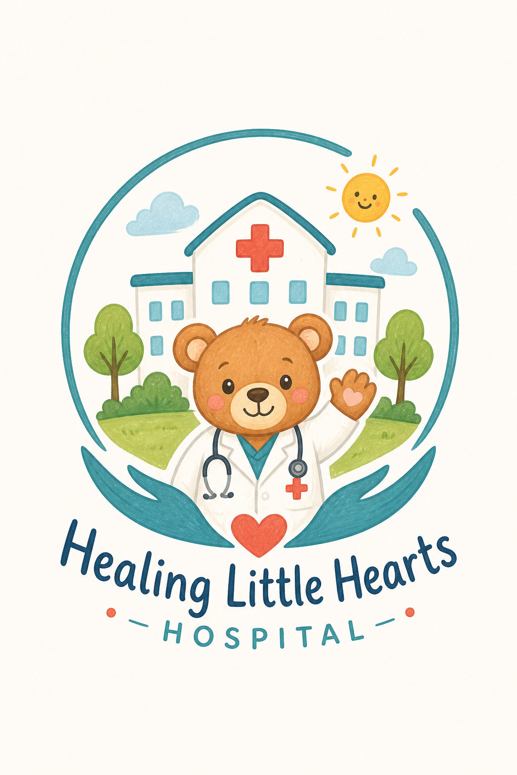 Hospital Logo — illustration style logo concept