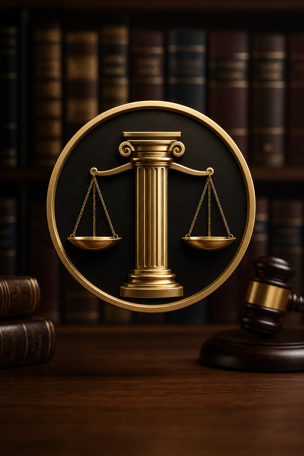 Law Logo — photo-realistic style logo concept