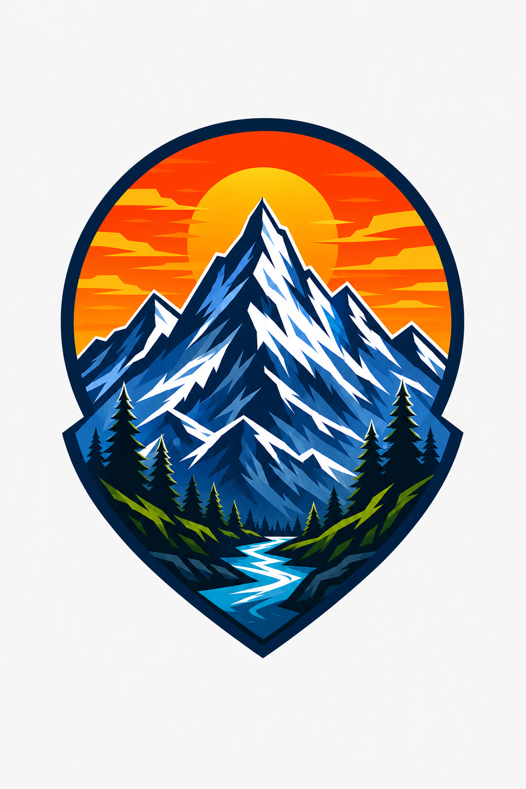 Mountain Logo — vibrant style logo concept