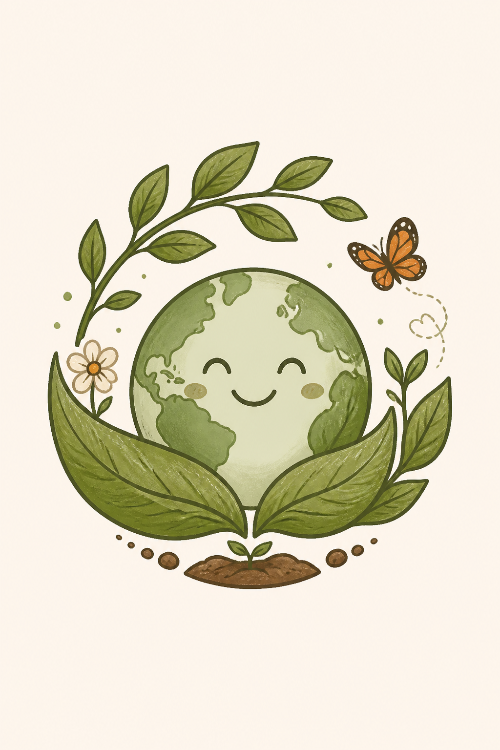 Natural Logo — illustration style logo concept