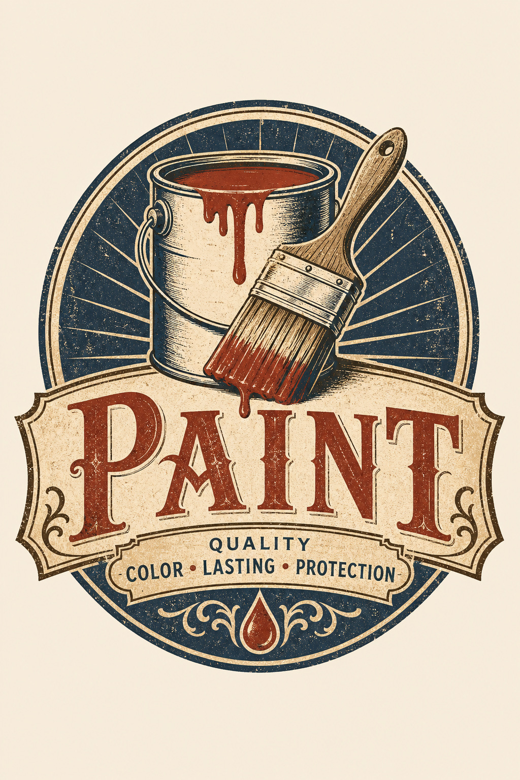 Paint Logo — vintage style logo concept