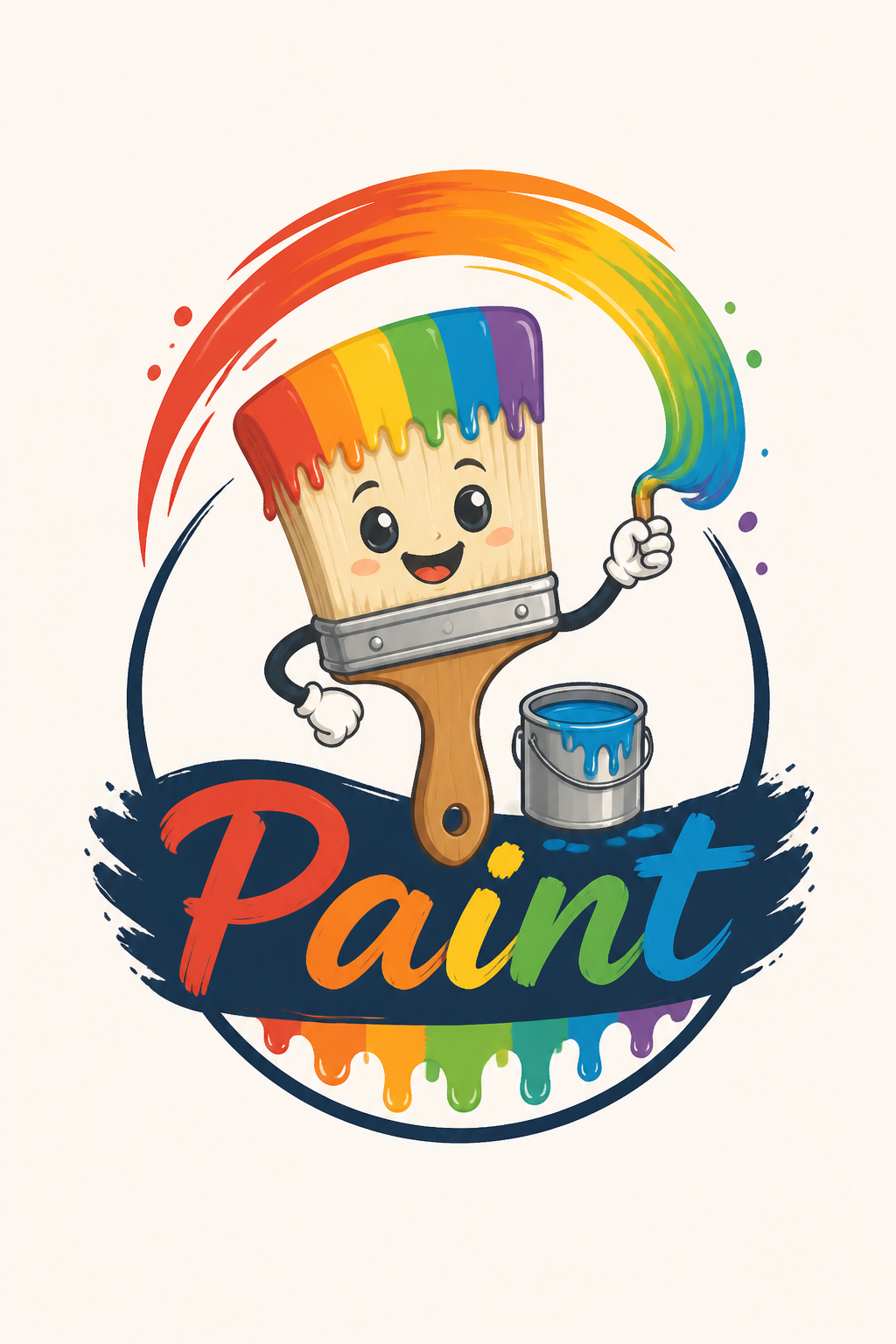 Paint Logo — illustration style logo concept