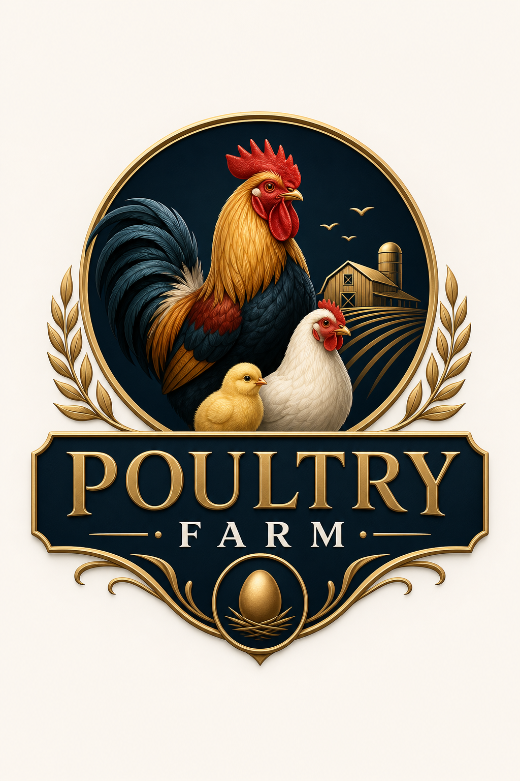 Poultry Farm Logo — elegant style logo concept