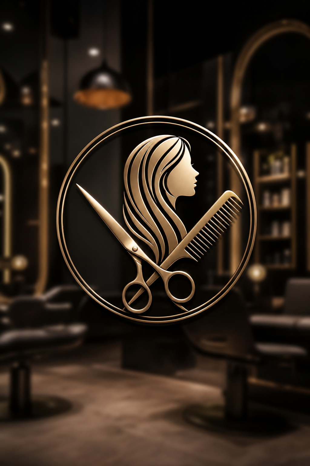 Salon Logo — photo-realistic style logo concept