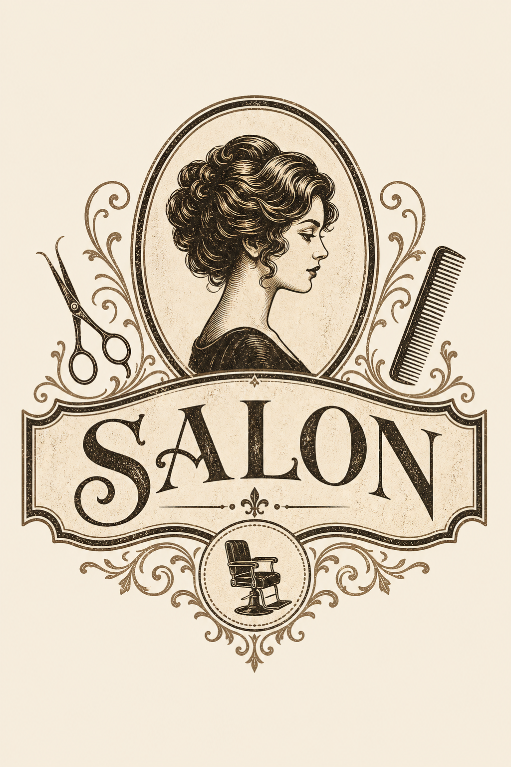 Salon Logo — vintage style logo concept