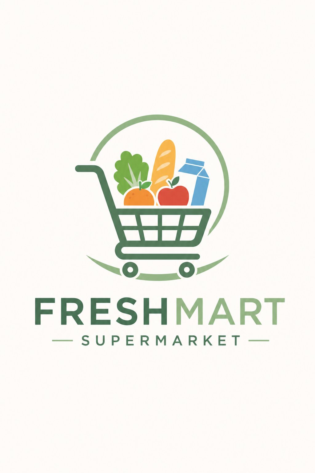 Supermarket Logo — modern style logo concept